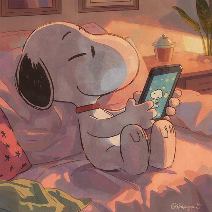 Soft Aesthetic Cute Snoopy PFP