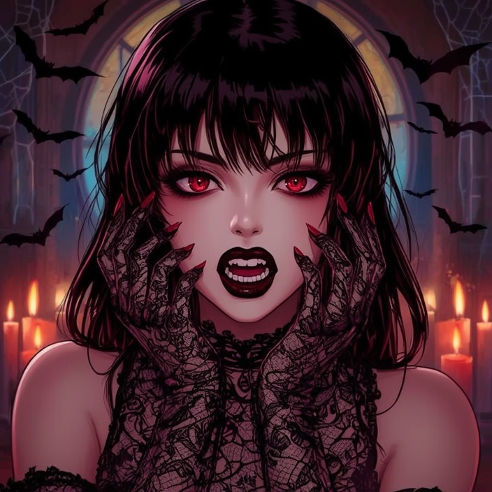Vampire PFP Girl