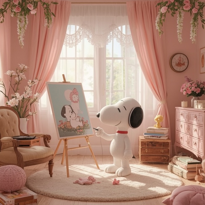 Pink Cute Snoopy PFP