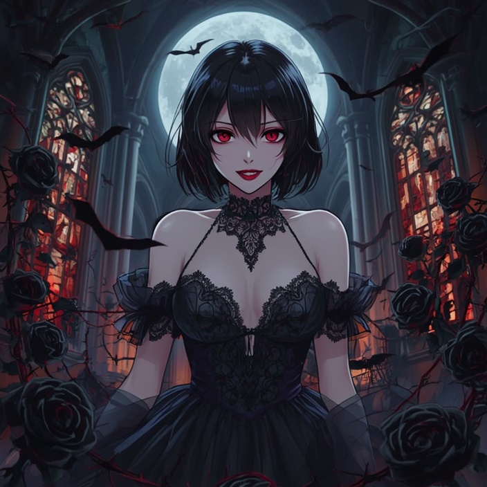 Vampire PFP Girl
