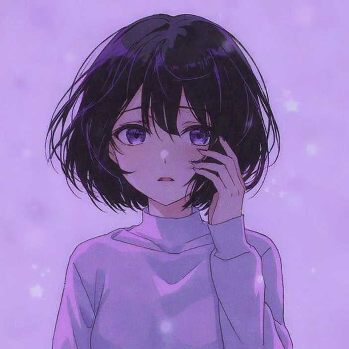 Purple Aesthetic Sad PFP