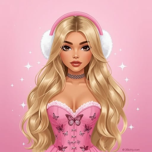 Cute Preppy PFP Cartoon