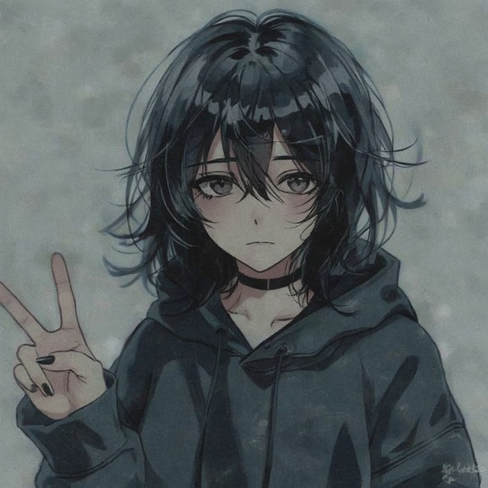 Cute Pfp Emo Aesthetic Black and White