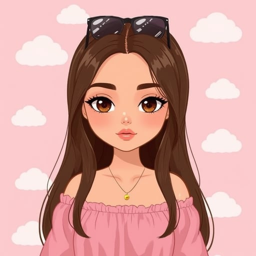 Cute Pink Preppy PFP