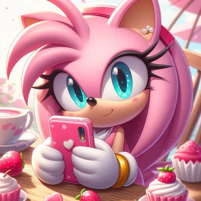 3D Realistic Amy Rose PFP