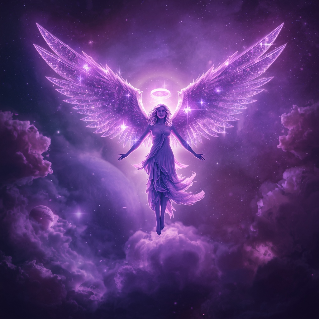 Purple Angel Aesthetic PFP
