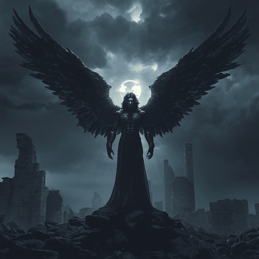 Angel Aesthetic PFP Black and White
